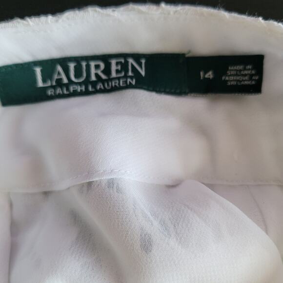 Lauren Ralph Lauren Hiriko Cream Floral Lace Mock Neck Sheer Sleeve Top 14 - Picture 11 of 15